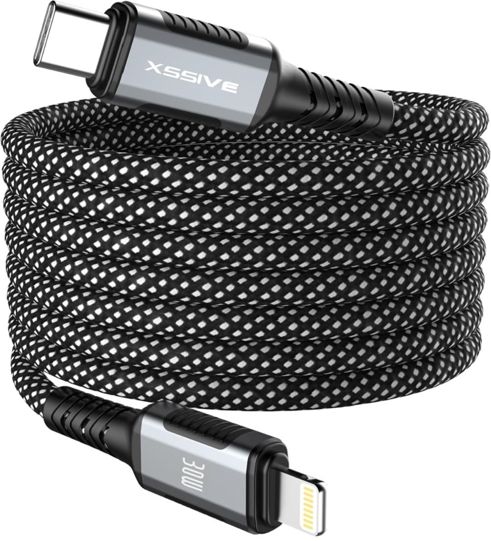 COFI 1453 Xssive 30W USB-C to 8 Pin Magnetic Coiled Cable XSS-MGC-CL1M