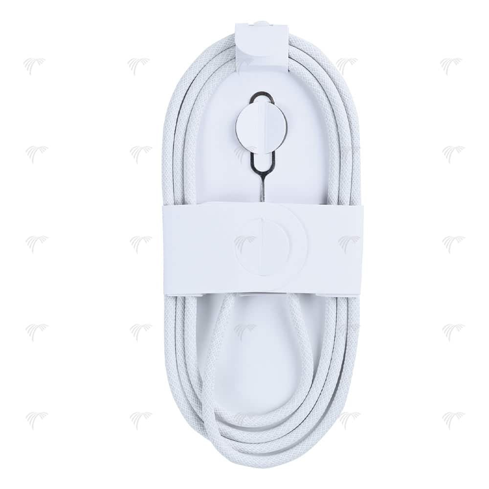 For Apple iPhone 15 USB-C to USB-C Cable 100cm 60W Woven White Bulk