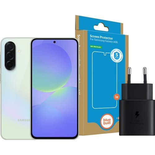 Samsung Galaxy A36 5G 256 Go — Vert + pack d'accessoires de base