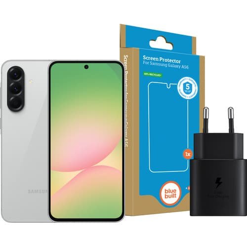 Samsung Galaxy A56 128 Go gris 5G avec pack d'accessoires de base