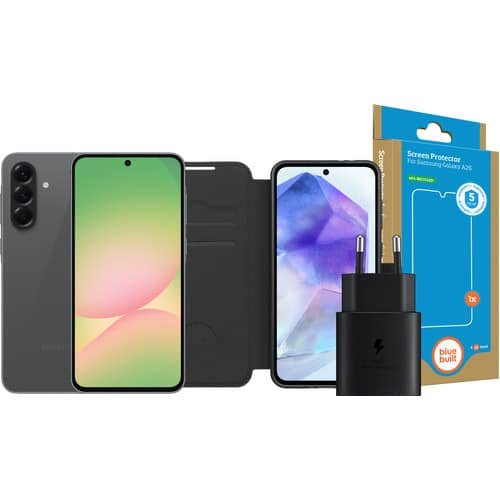 Samsung Galaxy A56 5G 128 Go — Noir + Pack complet d'accessoires